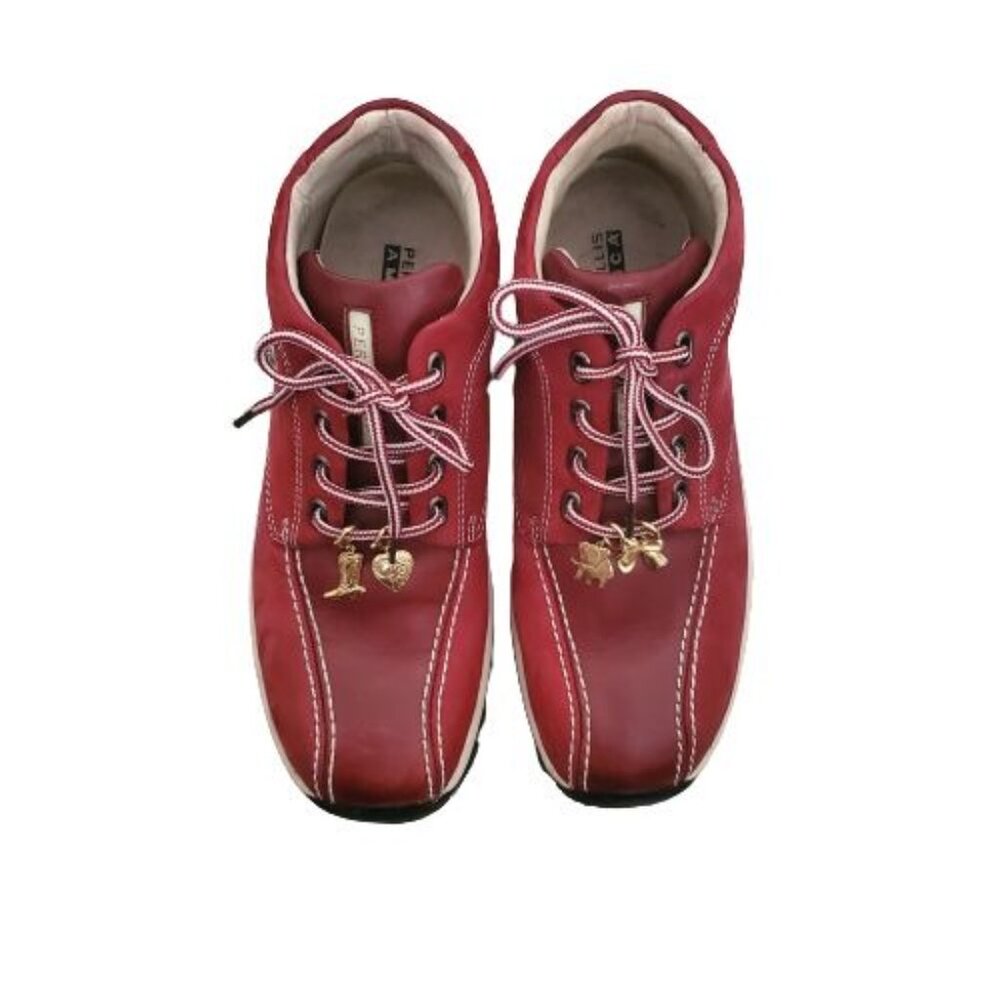 Perry Ellis America Women's Dimension Lea Nubuck Lace-Up Ankle Boots Cherry 8.5 - Picture 6 of 10